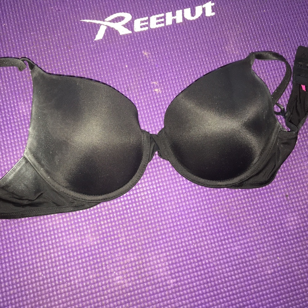 34C PINK Wear Everywhere Push-Up Bra in Black